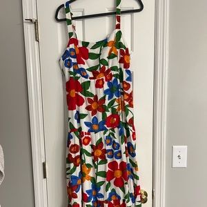 Skies are blue maxi floral dress